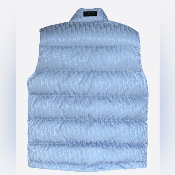 Dior Blue Oblique Gillet Puffer Vest - Authentic Size 52 Excellent Condition - Picture 4 of 16